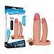 Двойная вибронасадка на член Lovetoy Add 1" Pleasure X Tender Vibrating Double Penis Sleeve телесная 18,4 см - дополнительное фото