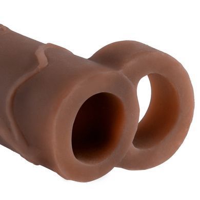 Реалістична насадка на член Pipedream Fantasy X-tensions Perfect 2" Extension with Ball Strap коричнева 19,1 см - основне фото
