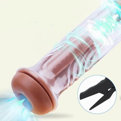 Вакуумна помпа з манометром CANWIN Men Air Gun Penis Pump P398 чорна - основне фото