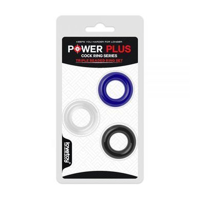 Набор эрекционных колец Lovetoy Power Plus Triple Donut Ring Set разноцветный - основное фото