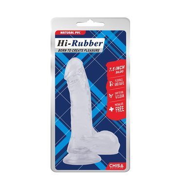 Реалистичный фаллоимитатор на присоске Chisa Novelties 7.5 Inch Dildo прозрачный 19,5 см - основное фото