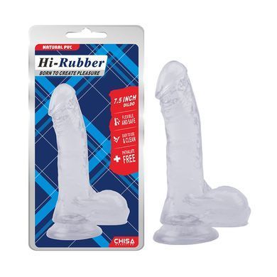 Реалистичный фаллоимитатор на присоске Chisa Novelties 7.5 Inch Dildo прозрачный 19,5 см - основное фото