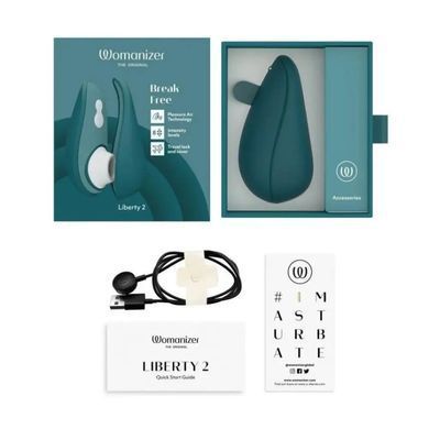 Вакуумний стимулятор Womanizer Liberty 2 зелений 10,5 см - основне фото