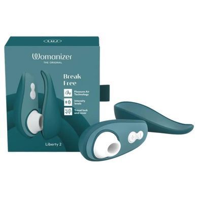 Вакуумний стимулятор Womanizer Liberty 2 зелений 10,5 см - основне фото