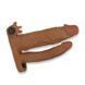Подвійна вібронасадка на член Lovetoy Add 2" Pleasure X Tender Vibrating Double Penis Sleeve коричнева 19,8 см - додаткове фото