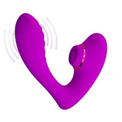 Вагінально-кліторальний вібратор Lybaile Pretty Love Nauty фуксія 14 см - основне фото