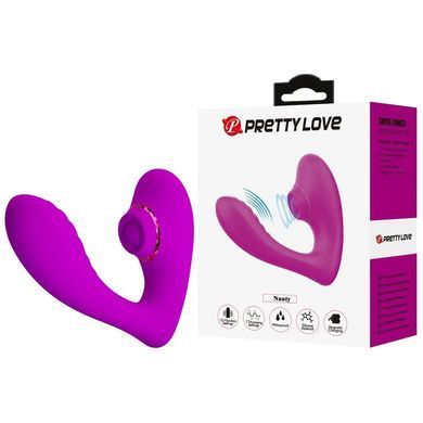 Вагінально-кліторальний вібратор Lybaile Pretty Love Nauty фуксія 14 см - основне фото