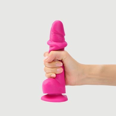 Реалистичный фаллоимитатор с эффектом подвижной кожи Strap-On-Me Sliding Skin Realistic Dildo Fuchsia S фуксия 17 см - основное фото