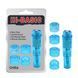 Кліторальний вібратор з насадками Chisa Novelties Hi-Basic The Ultimate Mini Massager блакитний 10 см - додаткове фото