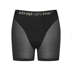 Шорты с фиксацией дилдо Strap-On-Me Halo Lingerie Harness S чёрные - основное фото