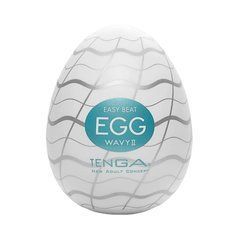 Мастурбатор-яйцо Tenga Egg Wavy II белый - основное фото