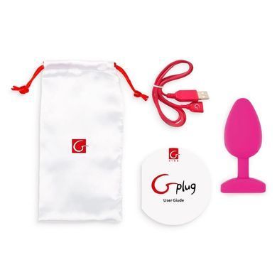 Анальна пробка з вібрацією Fun Toys Gvibe Gplug Bioskin рожева 10,5 см - основне фото