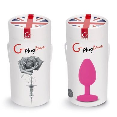 Анальна пробка з вібрацією Fun Toys Gvibe Gplug Bioskin рожева 10,5 см - основне фото