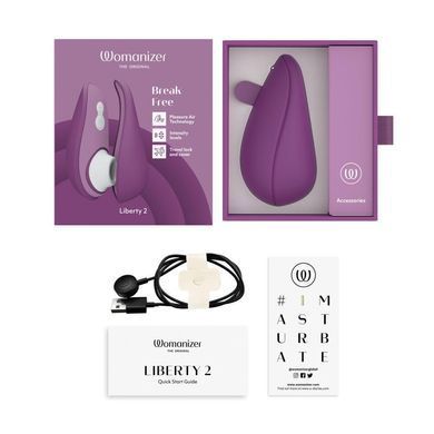 Вакуумный стимулятор Womanizer Liberty 2 фиолетовый 10,5 см - основное фото