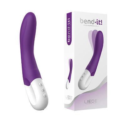 Вібратор для точки G Liebe Bend It фіолетовий з білим 21,5 см - основне фото