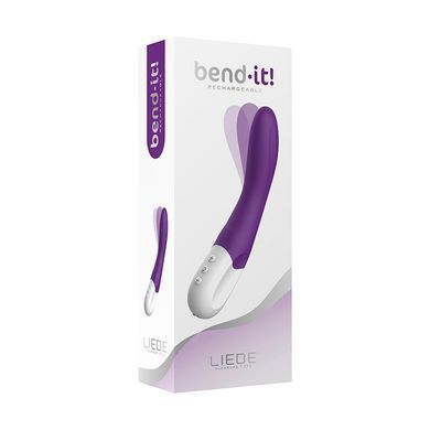 Вібратор для точки G Liebe Bend It фіолетовий з білим 21,5 см - основне фото