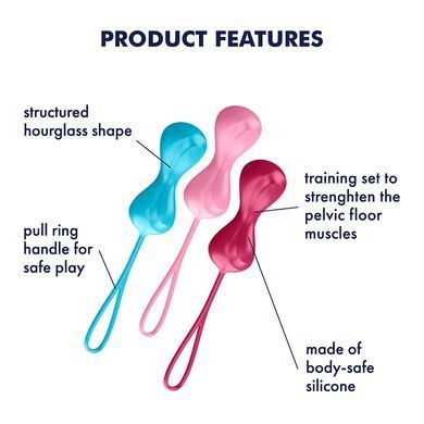 Набір вагінальних кульок Satisfyer Power Balls різнокольоровий - основне фото