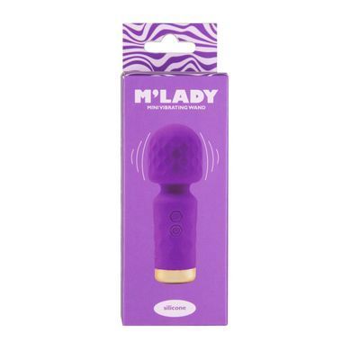 Невеликий вібратор-мікрофон BMS M&rsquo;Lady Mini Vibrating Wand фіолетовий 11,4 см - основне фото