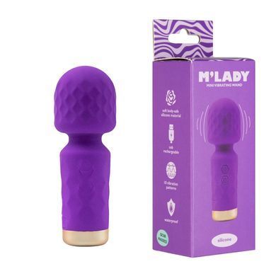 Невеликий вібратор-мікрофон BMS M&rsquo;Lady Mini Vibrating Wand фіолетовий 11,4 см - основне фото