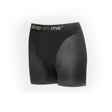 Шорты с фиксацией дилдо Strap-On-Me Halo Lingerie Harness XL чёрные - основное фото