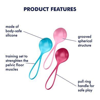 Набір вагінальних кульок Satisfyer Strengthening Balls різнокольоровий - основне фото