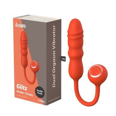 Вібратор з пульсацією Chisa Novelties Kissen Glitz червоний 26,8 см - основне фото