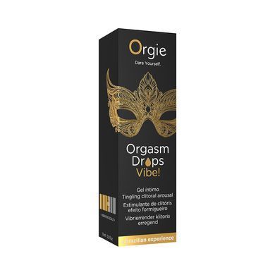 Жидкий вибратор Orgie Orgasm Drops Vibe Gel Intimo Tingling Clitoral Arousal персик 15 мл - основное фото