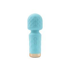 Небольшой вибратор-микрофон BMS M&rsquo;Lady Mini Vibrating Wand бирюзовый 11,4 см - основное фото