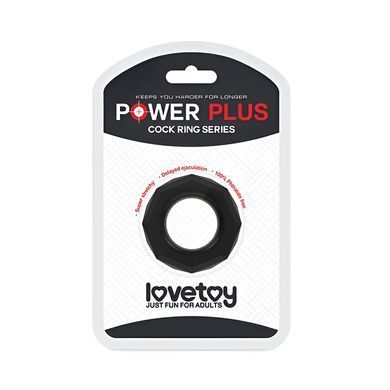 Эрекционное кольцо Lovetoy Power Plus Cockring LV1434 чёрное - основное фото