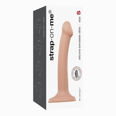 Реалистичный фаллоимитатор на присоске Strap-On-Me Silicone Bendable Dildo S телесный 17 см - основное фото