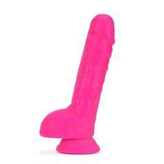 Реалистичный фаллоимитатор на присоске Blush Neo Elite Neon Pink 9-Inch Long Dildo розовый 22,9 см - основное фото