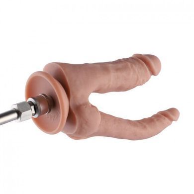 Реалистичный фаллоимитатор-насадка для двойного проникновения Hismith 9.8" Double Penetrator Silicone Dildo телесный 18,2 см - основное фото