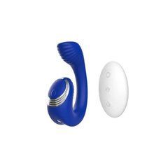 Вагінально-кліторальний вібратор Chisa Novelties Lust Ripple Meteor синій 11,6 см - основне фото