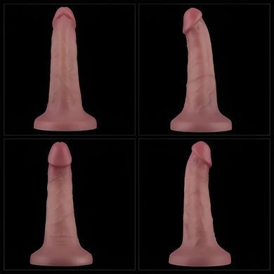 Реалістичний вібратор на присосці Lovetoy 6'' Vibrating Dual Density Power Cock тілесний 16 см - основне фото