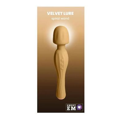 Вибратор-микрофон Sweet Em Velvet Lure Spiral Wand жёлтый 20,8 см - основное фото
