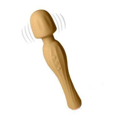 Вибратор-микрофон Sweet Em Velvet Lure Spiral Wand жёлтый 20,8 см - основное фото