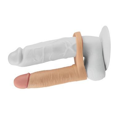 Кольцо с анальным вибростимулятором Lovetoy 5.8" The Ultra Soft Double Vibrating телесное - основное фото