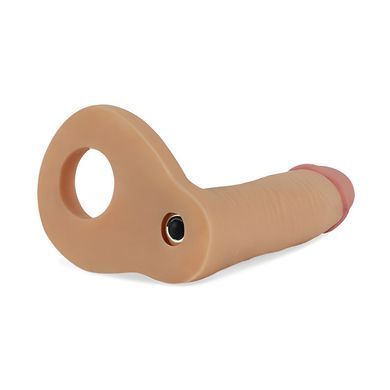 Кольцо с анальным вибростимулятором Lovetoy 5.8" The Ultra Soft Double Vibrating телесное - основное фото
