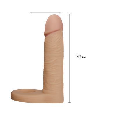 Кольцо с анальным вибростимулятором Lovetoy 5.8" The Ultra Soft Double Vibrating телесное - основное фото