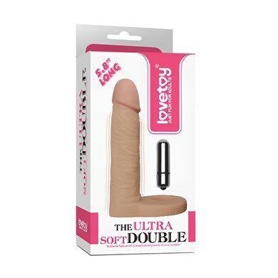 Кольцо с анальным вибростимулятором Lovetoy 5.8" The Ultra Soft Double Vibrating телесное - основное фото