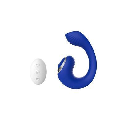 Вагінально-кліторальний вібратор Chisa Novelties Lust Ripple Meteor синій 11,6 см - основне фото