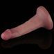 Реалістичний вібратор на присосці Lovetoy 6'' Vibrating Dual Density Power Cock тілесний 16 см - додаткове фото