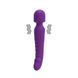 Двосторонній вібромасажер з підігрівом Chisa Novelties Intimate Melody Pleasure Spreader Wand фіолетовий 22 см - додаткове фото