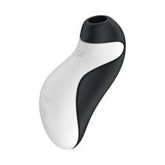 Вакуумний стимулятор клітора з вібрацією Satisfyer Orca чорний з білим 11,5 см - основне фото