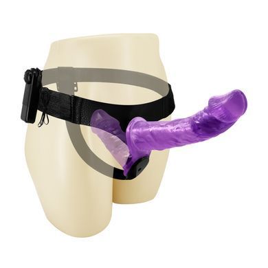 Двойной женский страпон Baile Ultra Passionate G-spot с вибрацией фиолетовый 17,5 см - основное фото