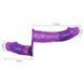 Двойной женский страпон Baile Ultra Passionate G-spot с вибрацией фиолетовый 17,5 см - дополнительное фото