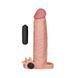 Реалистичная вибронасадка на член с клиторальным отростком Lovetoy Add 2" Pleasure X Tender Vibrating Penis Sleeve телесная 19 см - дополнительное фото