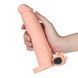 Реалистичная вибронасадка на член с клиторальным отростком Lovetoy Add 2" Pleasure X Tender Vibrating Penis Sleeve телесная 19 см - дополнительное фото