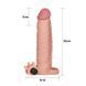 Реалистичная вибронасадка на член с клиторальным отростком Lovetoy Add 2" Pleasure X Tender Vibrating Penis Sleeve телесная 19 см - дополнительное фото