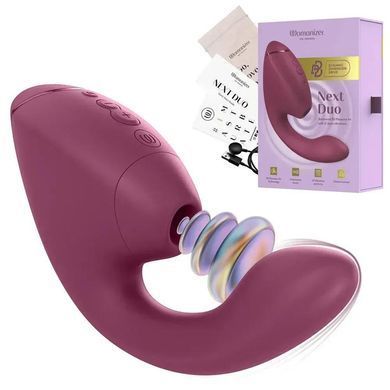 Вагинально-клиторальный стимулятор Womanizer Next Duo бордовый 19,5 см - основное фото